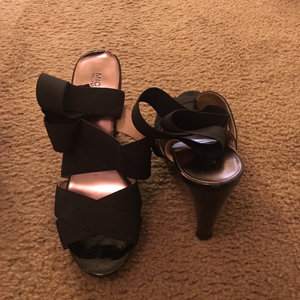 Women strap heels.